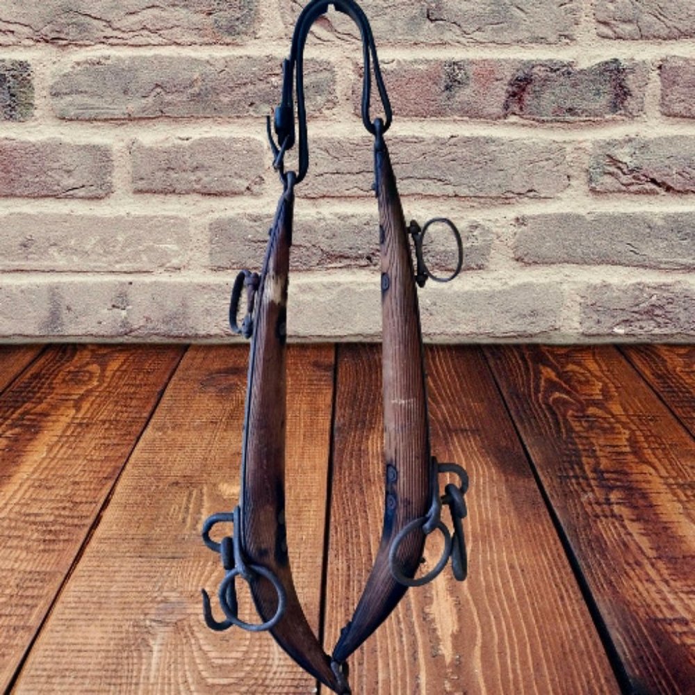 Antique Old Vintage Primitive Horse Ox Harness Hit